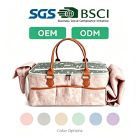 Organisateur de couches pour bébé en feutre YCW avec couvercle et fermeture éclair, sac fourre-tout portable, plusieurs poches, rangement pour couches de voyage, toutes saisons