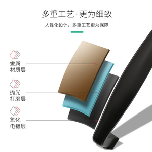 JIUFA Cabinet Drawer <b>Handles</b> <b>Black</b> Aluminum Alloy Modern Minimalist European Style Single Hole Hardware for <b>Wardrobe</b> Door - Product Image 2