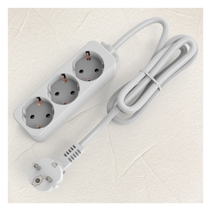 Protector de Sobretensión en Oferta, Regleta de Enchufes Europea con 3 Tomas, Precio Económico, Cable H05VV-F 3x1.5mm2, Enchufe Europeo, 16A - Product Image 5