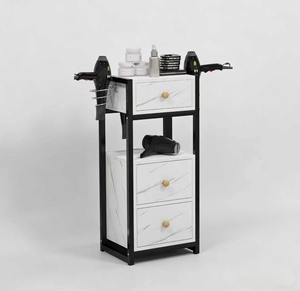 เฟอร์นิเจอร์ร้านตัดผมอเนกประสงค์ สไตล์มินิมอล โมเดิร์น รถเข็นช่างตัดผมมีล้อ ดีไซน์ทันสมัย ขายดี - Product Image 5