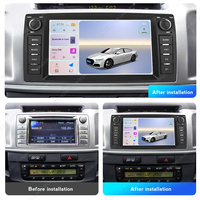 MEKEDE Système multimédia embarqué avec plusieurs interfaces utilisateur Lecteur audio pour voiture Car-play Auto 6+128G pour Toyota Hilux 2012-2014 7 pouces