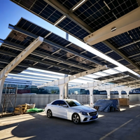 HBGenix : Nouveaux abris solaires et garages étanches, durée de vie 20-25 ans, résistance au vent 60 m/s et charge de neige 1,4 KN/m², supports solaires