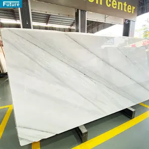 Glossy Customize Size Polished Glazed Porcelain Natural Columbia White Marble Slab Wall Floor Tiles For Bathroom And Living Room