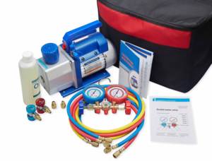 R410A R134A R22 4.8 CFM वैक्यूम पंप <span class=keywords><strong>HVAC</strong></span> एक/सी सर्द 4 वाल्व कई गुना गेज के लिए एयर कंडीशनर - Product Image 4