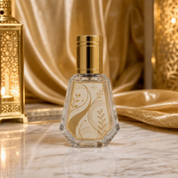 Vente en gros de flacons de parfum en verre vides de luxe avec logo personnalisé, bouchon pulvérisateur décoratif et boîte en papier assortie