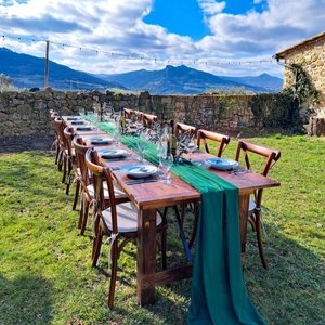 Table pliante en bois de style <span class=keywords><strong>ferme</strong></span> Sunzo <span class=keywords><strong>pour</strong></span> les événements de banquet et de <span class=keywords><strong>mariage</strong></span>, <span class=keywords><strong>pour</strong></span> les entreprises de location - Product Image 4