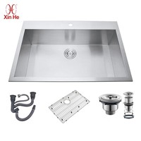 Personnalisé Unique Bol Cuisine Bassin SUS304 316 Acier Inoxydable 16 Jauge Au-dessus Comptoir Évier De Cuisine