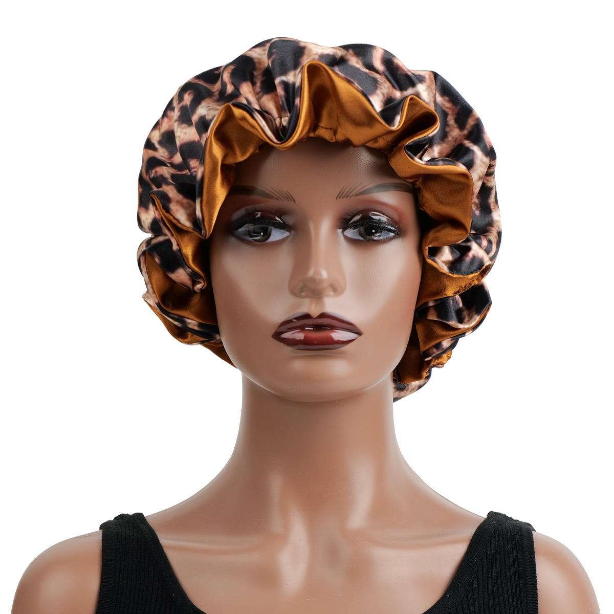 60 yellow leopard lace hat
