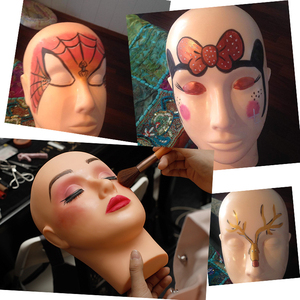 Maniquí plano para práctica de pestañas, cabeza de maquillaje para niños, cosmetología, maniquí para entrenamiento, maquillaje, inserción de pestañas - Product Image 6
