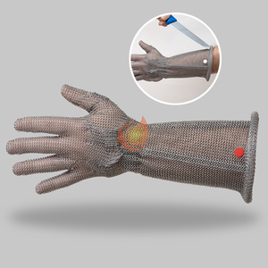 Gants en <span class=keywords><strong>maille</strong></span> métallique en acier inoxydable 304, gants <span class=keywords><strong>de</strong></span> boucher en chaîne, mitaines <span class=keywords><strong>de</strong></span> protection, gants <span class=keywords><strong>de</strong></span> sécurité résistants aux coupures en treillis métallique - Product Image 6