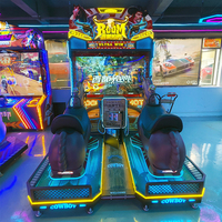 Machine de jeu d'arcade de course de chevaux et de tir, simulateur métallique à monnayeur avec détection de mouvement pour parcs d'attractions