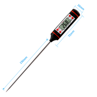 Tp101 Termometer Memasak Makanan Bbq, Pengukur Suhu Oven Cair Digital Susu Minyak Air Dapur