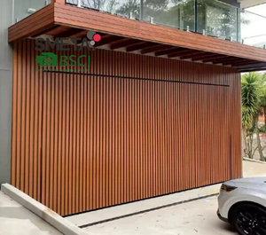 Puerta <span class=keywords><strong>de</strong></span> Garaje <span class=keywords><strong>de</strong></span> <span class=keywords><strong>Madera</strong></span> Sólida Estilo Rústico LongTai con Decoración <span class=keywords><strong>de</strong></span> <span class=keywords><strong>Hierro</strong></span> Forjado - Product Image 1