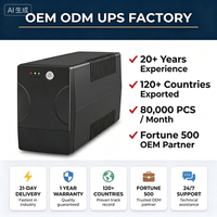 Fabricante chino de UPS interactivos en línea de 1000VA 600W con onda sinusoidal simulada LED para computadoras/electrodomésticos OEM/ODM