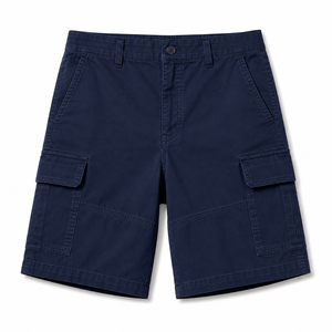 Pantalones Cortos Cargo Personalizados para Hombre, 100% Algodón, Estilo Bermuda, Casuales, con Bolsillos, Cintura Media, Cierre de Botones, Color Sólido - Product Image 2