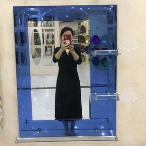 Modern tasarım banyo aynası çift katmanlar işıklı gümüş cam düz ayna basit tarzı - Product Image 2