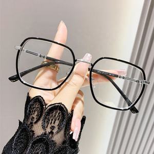 Lunettes d'ordinateur optique femme anti lumière bleue violet <span class=keywords><strong>noir</strong></span> métal tr90 grand <span class=keywords><strong>carré</strong></span> photogrey <span class=keywords><strong>lunette</strong></span> photochromique <span class=keywords><strong>lunette</strong></span> femme - Product Image 4