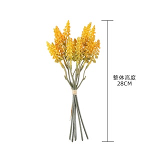 Bouquet de fleurs artificielles CallaFloral en plastique pour décoration intérieure, blanc, jaune, orange, rose, style Ins MW13107 - Product Image 4