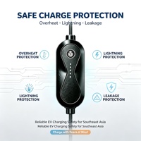 Chargeur EV portable pour la maison, les voyages et les trajets routiers, 3,5 kW, 7 kW, courant réglable, boîte de charge pour véhicule électrique