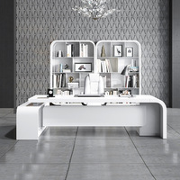 Bureau de direction moderne et durable en forme de U avec design de pièce carrée, mobilier OEM