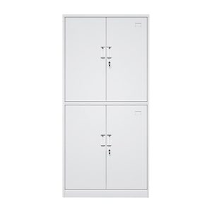 Armoire de classement en acier de bureau, rangement de livres, casier, armoire de rangement de fichiers en métal à 4 portes avec 4 étagères réglables - Product Image 6