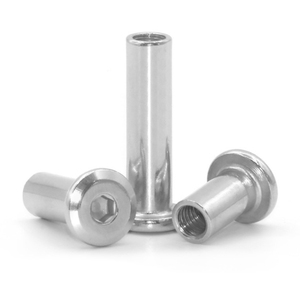 Tuercas de abrazadera de acero inoxidable 304, tuercas hexagonales de madera contrachapada biseladas de cabeza plana, Tuercas de seguridad para muebles - Product Image 3