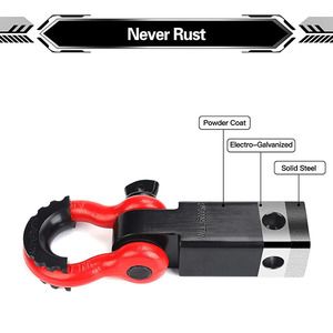 YH1747 Heavy Duty 2 ''4*4 Receptor de enganche de grillete con ganchos de remolque de anillo en D de 3/4'' - Product Image 3
