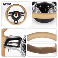 Volant en cuir jaune multifonction de qualité supérieure pour Porsche Panamera Cayenne Macan 718 911 Boxster Cayman
