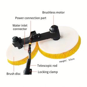 Brosse télescopique pour panneaux solaires GPAA - Outil de <span class=keywords><strong>nettoyage</strong></span> télescopique en alliage durable de 12/18/24 pieds pour systèmes photovoltaïques - Product Image 2