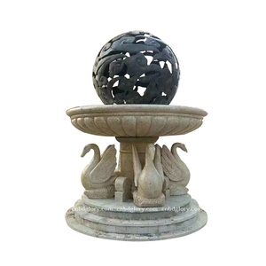 Decoración <span class=keywords><strong>de</strong></span> jardín escultura <span class=keywords><strong>de</strong></span> mármol cisne <span class=keywords><strong>de</strong></span> <span class=keywords><strong>la</strong></span> <span class=keywords><strong>fuente</strong></span> <span class=keywords><strong>de</strong></span> agua <span class=keywords><strong>de</strong></span> esfera - Product Image 1