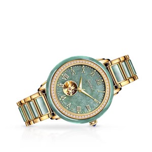 Reloj de pulsera elegante para hombre, de jadeíta, totalmente automático, mecánico, con números romanos, resistente al agua hasta 50m, envío directo - Product Image 3