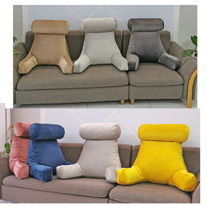 Almohadas de apoyo <span class=keywords><strong>para</strong></span> sentarse <span class=keywords><strong>en</strong></span> <span class=keywords><strong>la</strong></span> <span class=keywords><strong>cama</strong></span> con cubierta lavable, <span class=keywords><strong>respaldo</strong></span> de algodón PP, almohadas de lectura <span class=keywords><strong>para</strong></span> adultos con brazos - Product Image 6