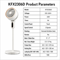 Ventilateur portable turbo léger et minimaliste à oscillation automatique 3D avec moteur DC sans balais et sortie Power Bank, garantie Trade Assurance