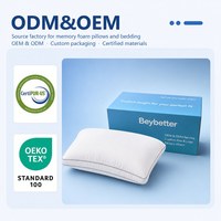 Oreiller ergonomique orthopédique en mousse à mémoire de forme déchiquetée, respirant, de haute qualité, personnalisé, directement de l'usine, pour hôtel et usage domestique