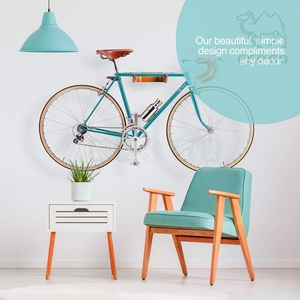 Support <span class=keywords><strong>mural</strong></span> <span class=keywords><strong>horizontal</strong></span> en bois pour <span class=keywords><strong>vélo</strong></span>, pour garage - Product Image 3