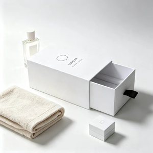 Boîte à tiroir en carton rigide personnalisée, boîte avec logo personnalisé pour l'emballage de cadeaux, foulards, serviettes, sous-vêtements, chaussettes, boîte à tiroir en papier - Product Image 1