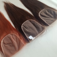 Système d'intégration capillaire en maille de cheveux Remy bruts européens, prêt à expédier, avec closure en dentelle colorée taille 6x6 pouces, closure en dentelle HD transparente