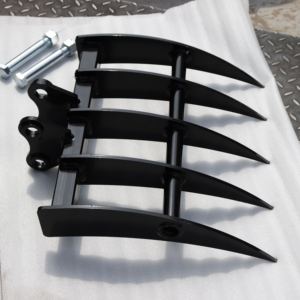 Manufacturers Direct Sale Iron Custom Color Width Thickness <strong>Excavator</strong> <strong>Root</strong> <strong>Rake</strong> <strong>With</strong> <strong>Thumb</strong> - Product Image 4