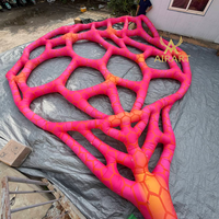 Ballon publicitaire géant gonflable personnalisé en forme de couronne d'arbre de 7,4 m de long, en maille, pour décoration de parc et affichage sur pelouse