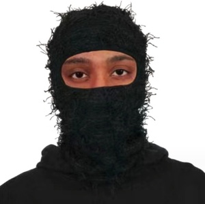 Free Sample 2025 Winter Grassy Knitted Beanies Full Face Ski Mask Camouflage Headgear Neck Warmer Windproof Distressed <strong>Balaclav</strong> - Product Image 2
