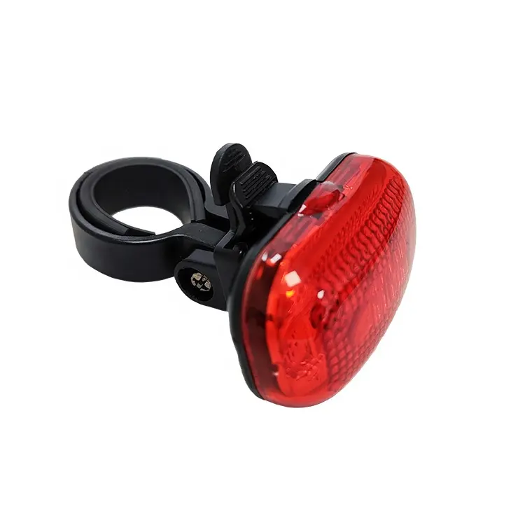 Bicicleta plástica impermeável luz traseira LED com três LEDs vermelhos