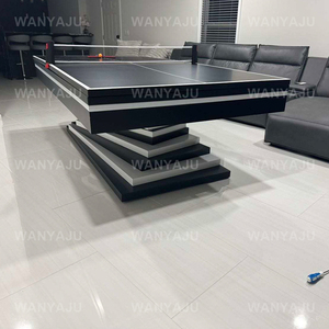 Table de <span class=keywords><strong>billard</strong></span> de luxe <span class=keywords><strong>pour</strong></span> la maison avec pieds et tiroirs en verre cristal, table de <span class=keywords><strong>billard</strong></span> de style villa de 8 pieds avec plateau de tennis, chaises et bancs - Product Image 4