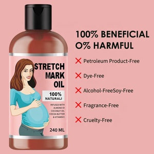 NUEVO TOP 100% Masaje natural del vientre <span class=keywords><strong>Aceite</strong></span> de eliminación de estrías para el embarazo con almendra dulce Coco Semilla de cacao Mantequilla Vitamina E - Product Image 4