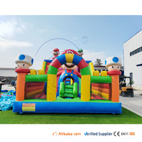 Toboggan gonflable commercial en PVC de grande taille pour enfants, utilisation humide et sèche, pour entreprises de location, château gonflable commercial, toboggan double gonflable