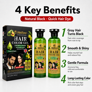 Gel Colorante per Capelli Nero di Alta Qualità, 100% Copertura Capelli Grigi, Inocuo, <span class=keywords><strong>Senza</strong></span> <span class=keywords><strong>Ammoniaca</strong></span>, Lunga Durata, Rapido in 5 Minuti, OEM - Product Image 3