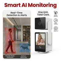Caméra PTZ intérieure intelligente WiFi SIXWGH 2K 4MP Tuya, caméra de sécurité vidéo intelligente pour la maison avec suivi de mouvement IA et écran de 3,2 pouces