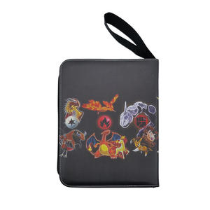 Collection de cartes Pokémon grande capacité à 4 compartiments, collection de cartes Dragon Flammé, collection de cartes à fermeture éclair en PU - Product Image 4