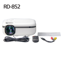 Projecteur de cinéma maison tendance, mini projecteur vidéo portable multifonction HD, projecteur de jeu à domicile, noir et blanc, LED pour enfants