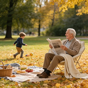 Fauteuil lune en daim léger, facile à transporter pour les personnes âgées, les campeurs ou les enfants lors <span class=keywords><strong>de</strong></span> sorties en famille - Product Image 1
