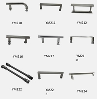 Facile à installer poignée en alliage de zinc porte de salle de bain poignée en zamak boutons de traction pour porte de douche en verre d'épaisseur 4-10Mm